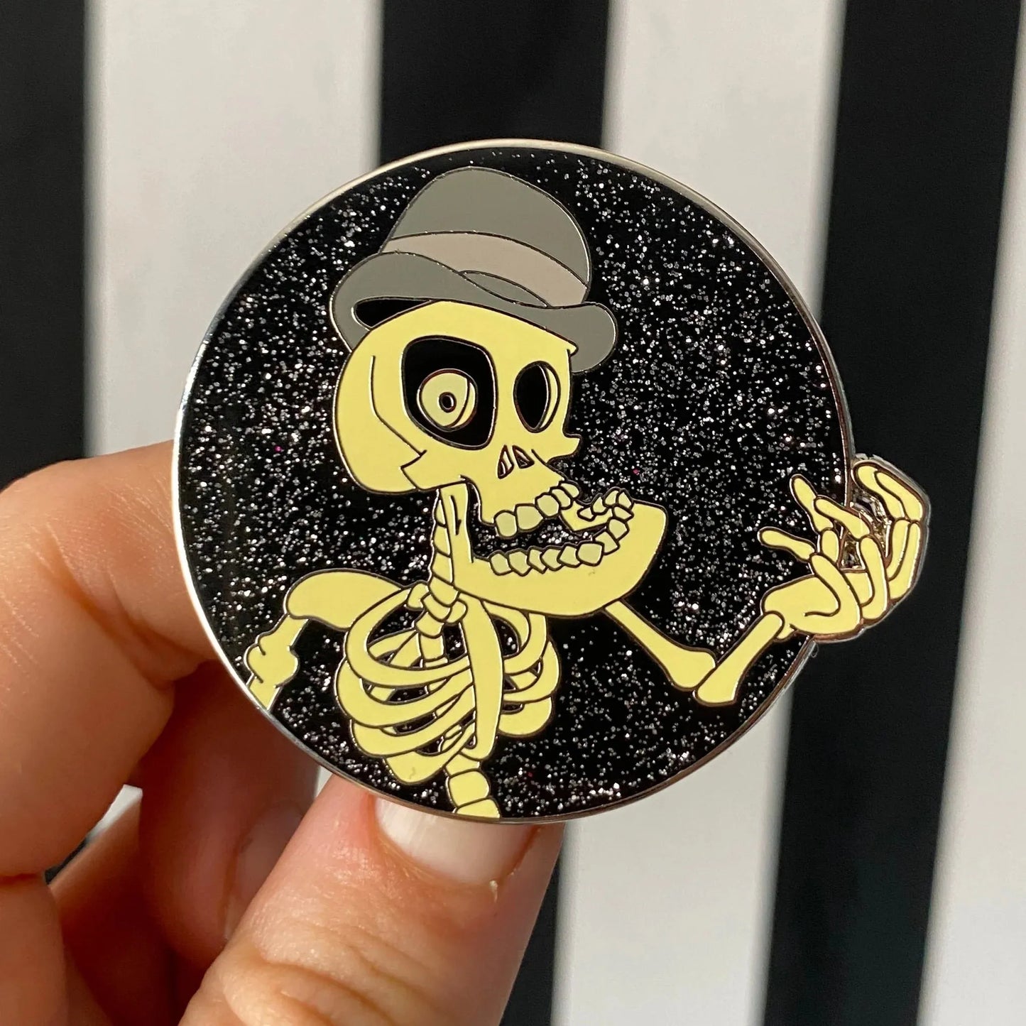 Bonejangles Hard Enamel Glitter Pin