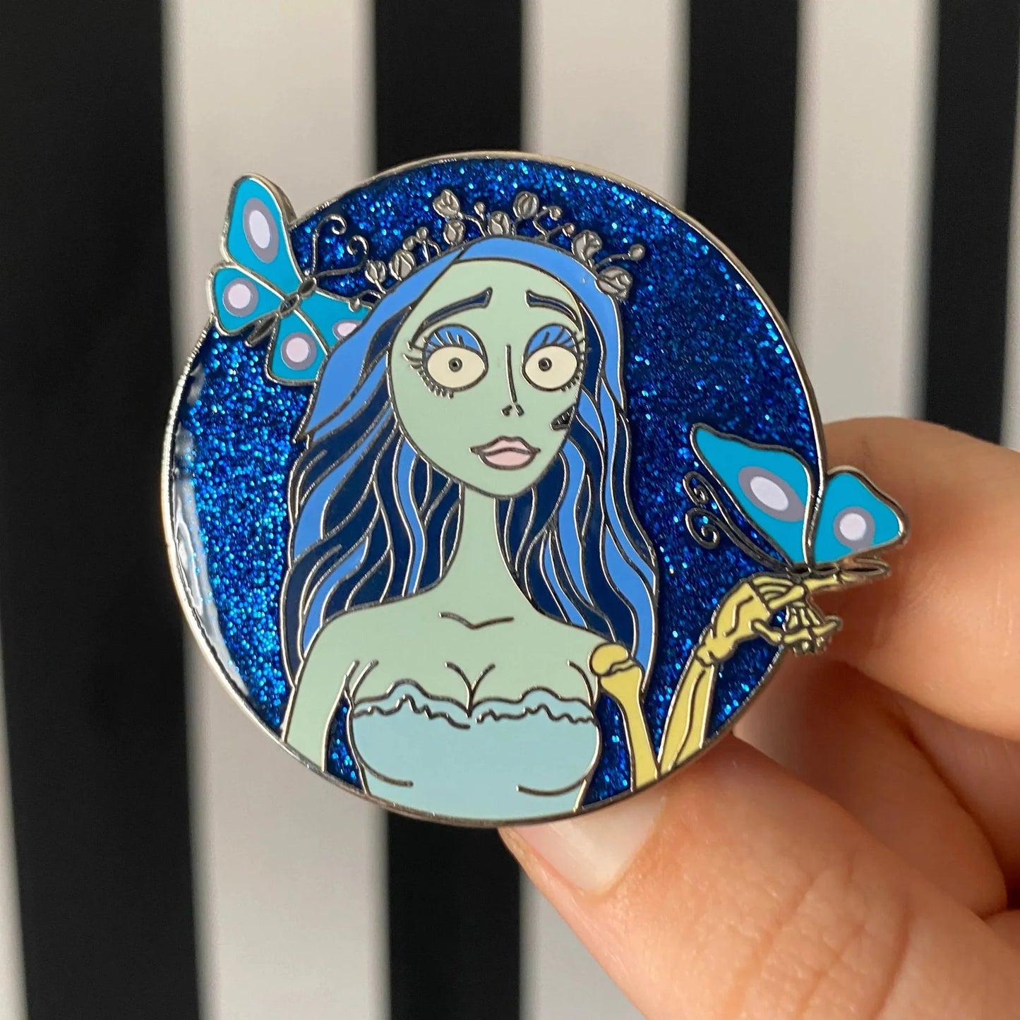 Emily Hard Enamel Glitter Pin