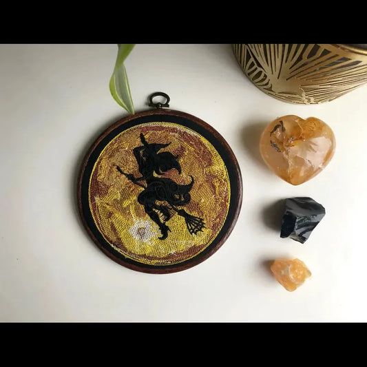 Full Moon Witch Embroidery