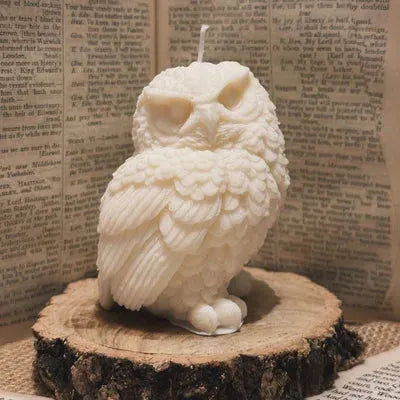 Library Guardian - Owl Candle