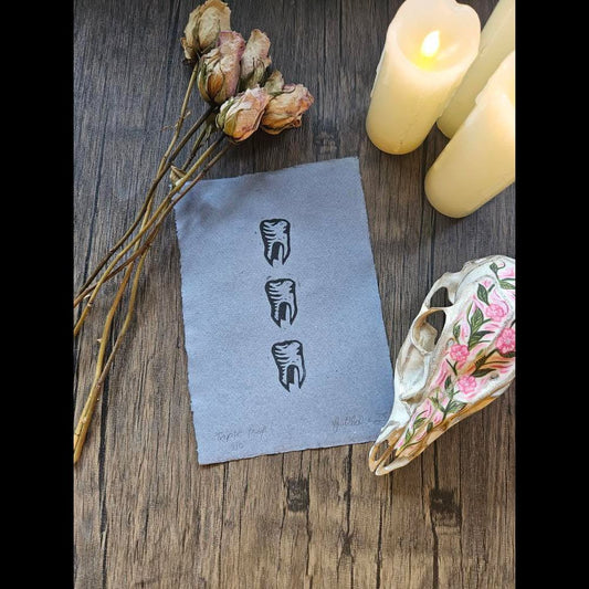 Triple Tooth Limited Edition Lino Print