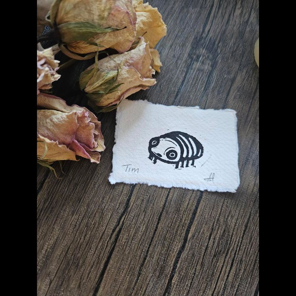 Mini Tiny Tim Lino Print