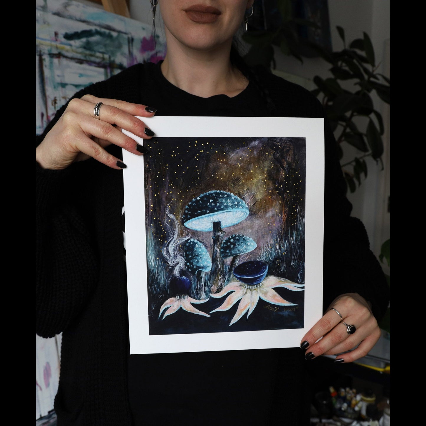 Nocturnal – Hand-Embellished Print