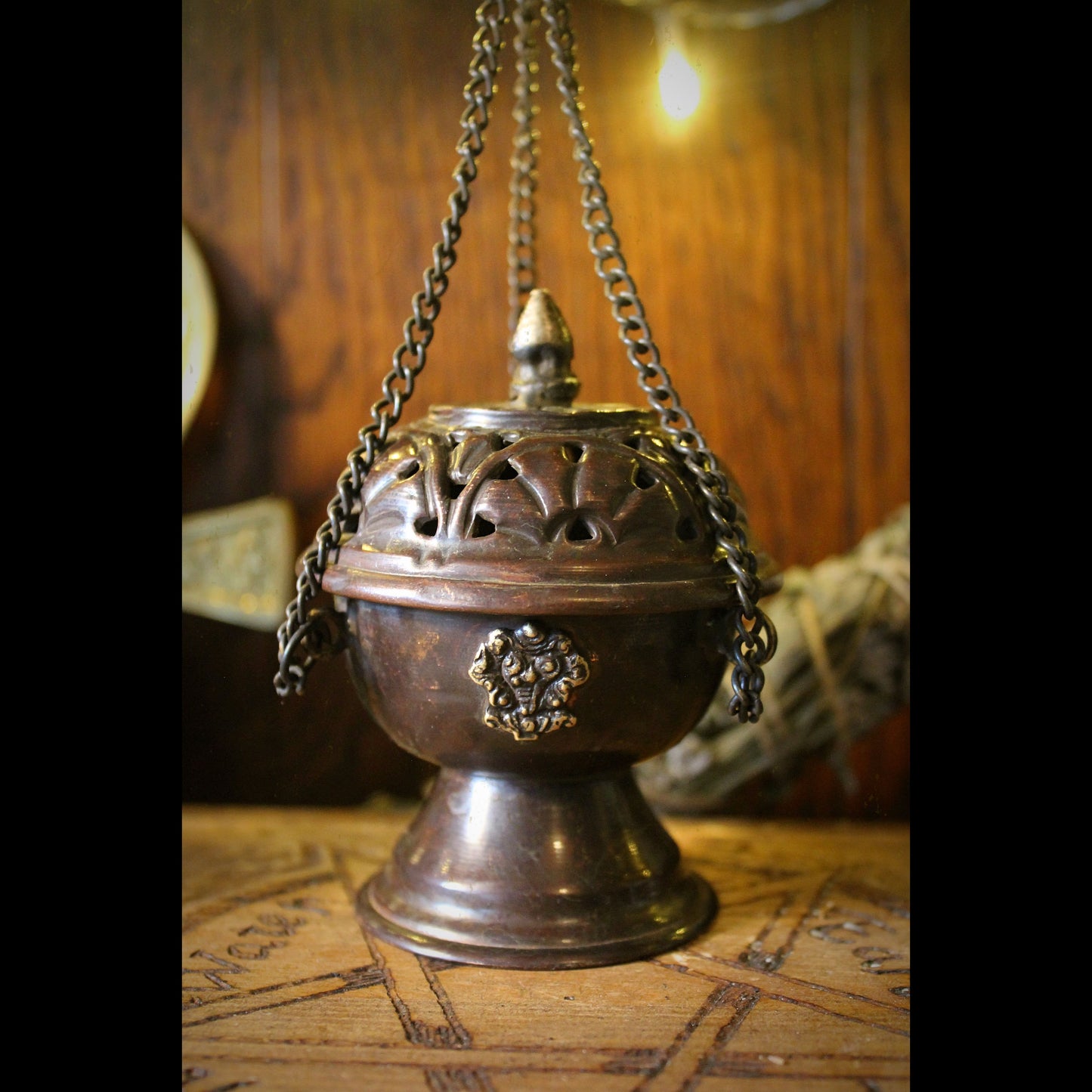 Hanging Copper Tibetan Classic Incense Burner