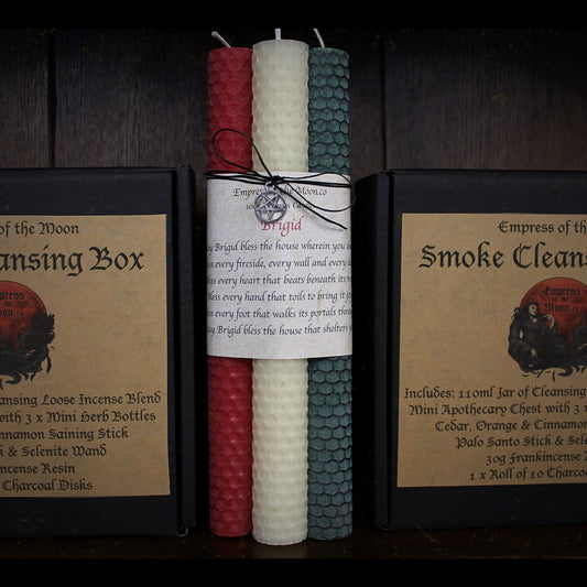 Brigid Beeswax Altar Candles: Goddess of Spring, Fertility, Life