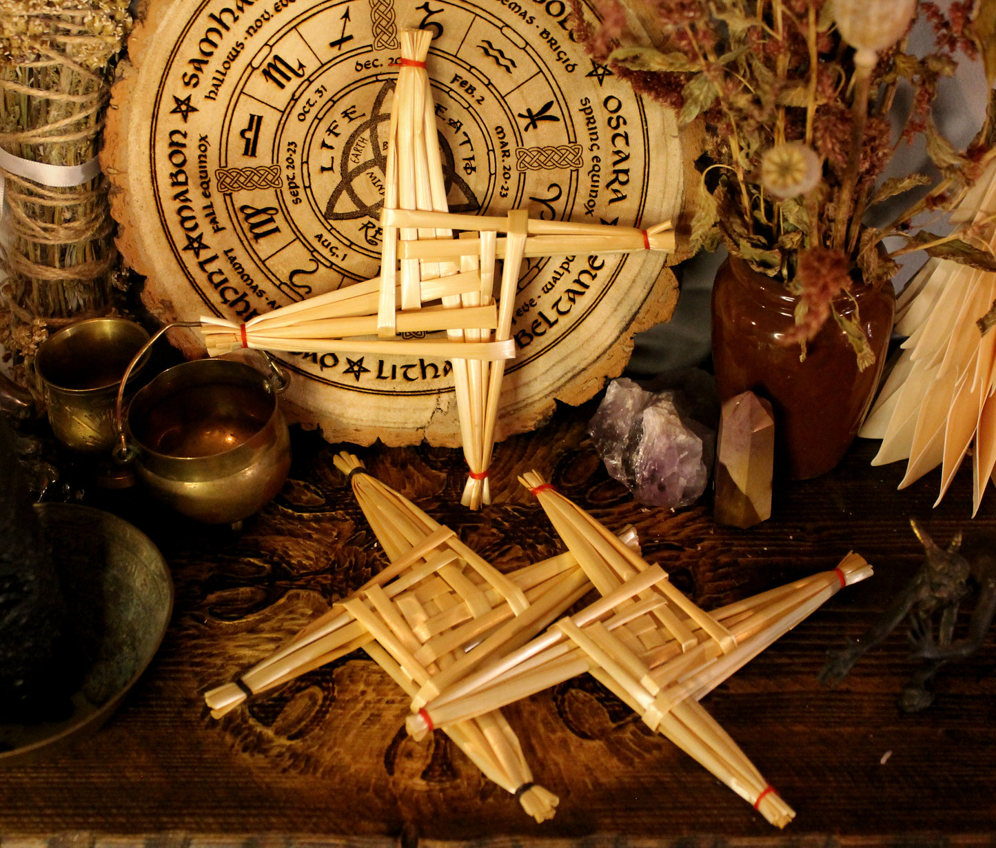 Handmade Brigid's Cross, Irish Home Protection, Imbolc Goddess
