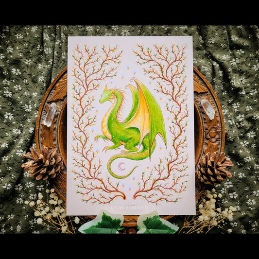 Nature Dragon - A5 Art Print
