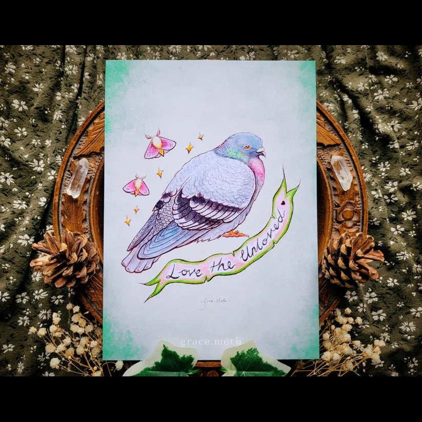 Pigeon Love - A5 Art Print