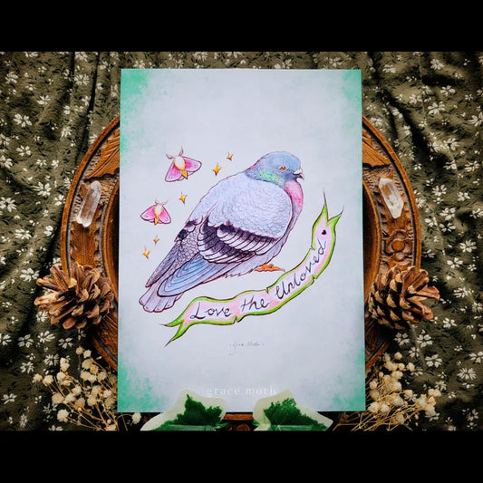 Pigeon Love - A5 Art Print
