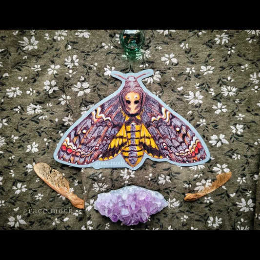 Deaths Head Hawk Moth - Vinyl Sticker