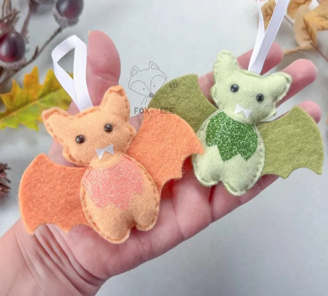 Pastel Green Bat - Felt Decoration