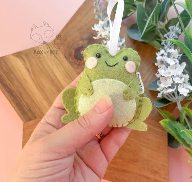 Light Green Frog - Felt Decoration