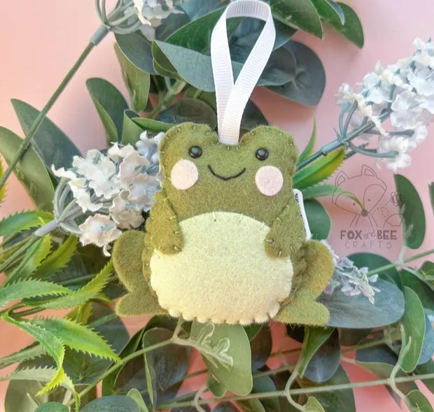 Dark Green Frog - Felt Decoration