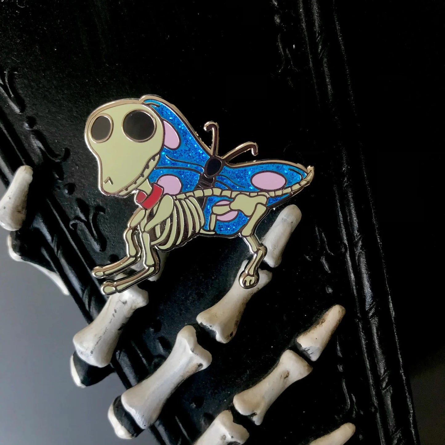 Butterfly Dog Hard Enamel Fantasy Pin