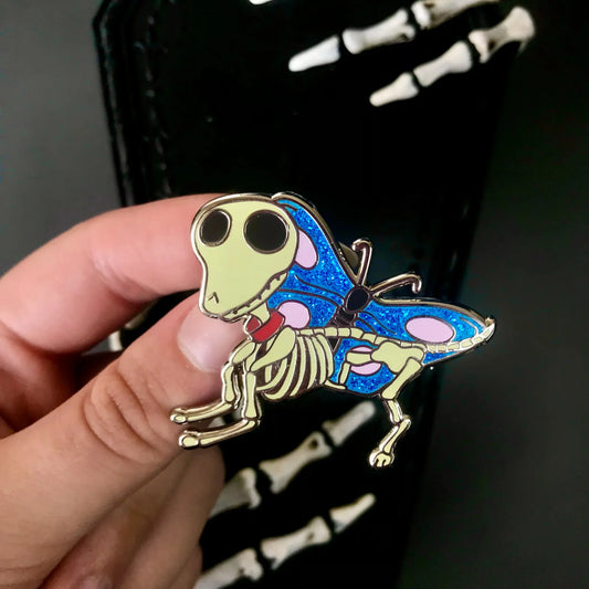 Butterfly Dog Hard Enamel Fantasy Pin