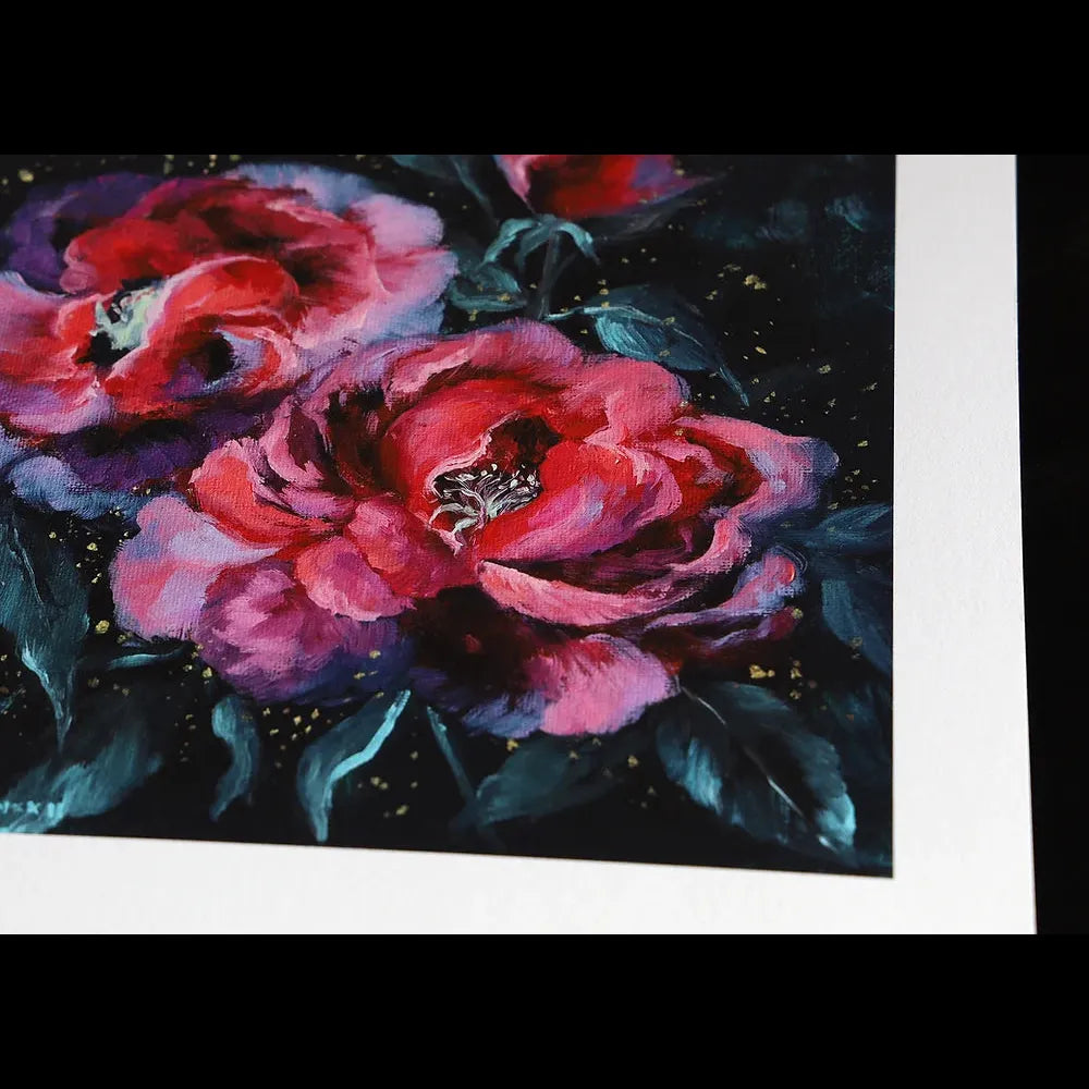 Roses - Hand-Embellished Print