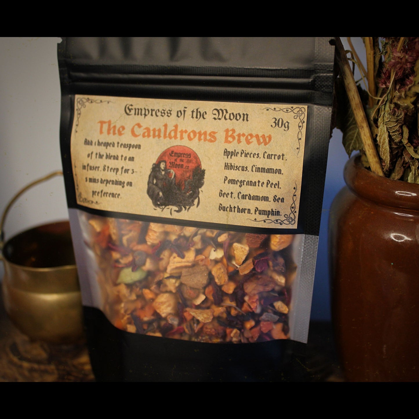 The Cauldron's Brew - Autumn Spiced Fruit Tea: Caffeine-Free Herbal Blend
