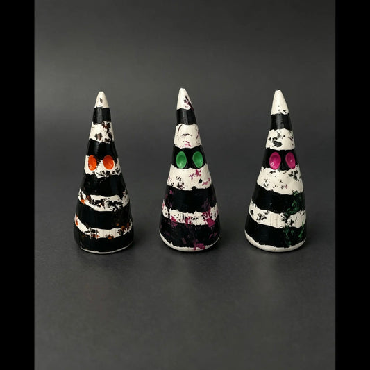 Black & White Striped Cultie Ghost
