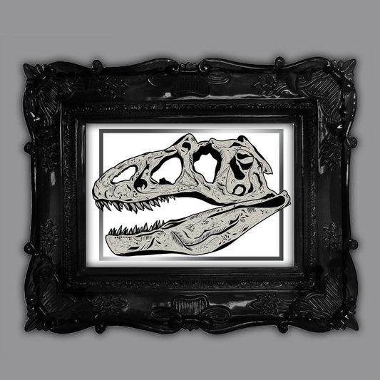 Dinosaur Skull Art Print