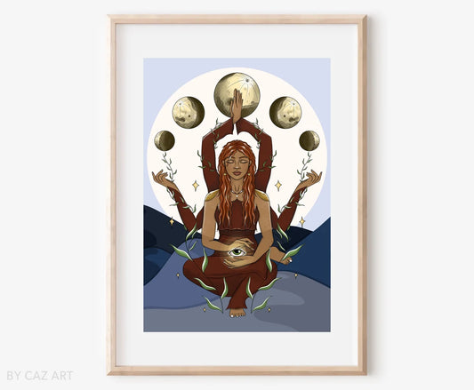 Moon Goddess Art - A4 Print