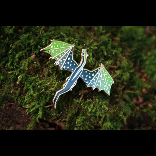 Green Dragon Enamel Pin Badge