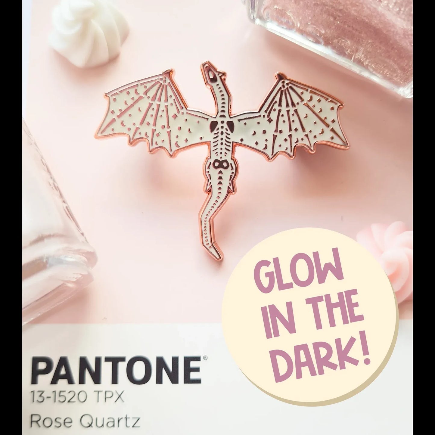 Dragon Skeleton Enamel Pin