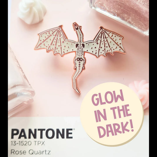 Dragon Skeleton Enamel Pin