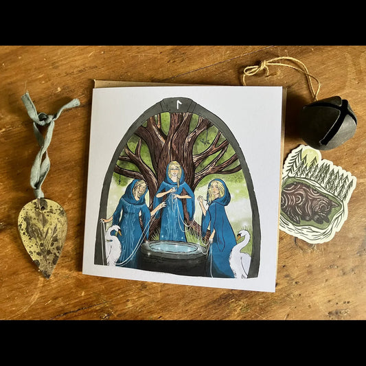 The Norns Viking Norse Greetings Card