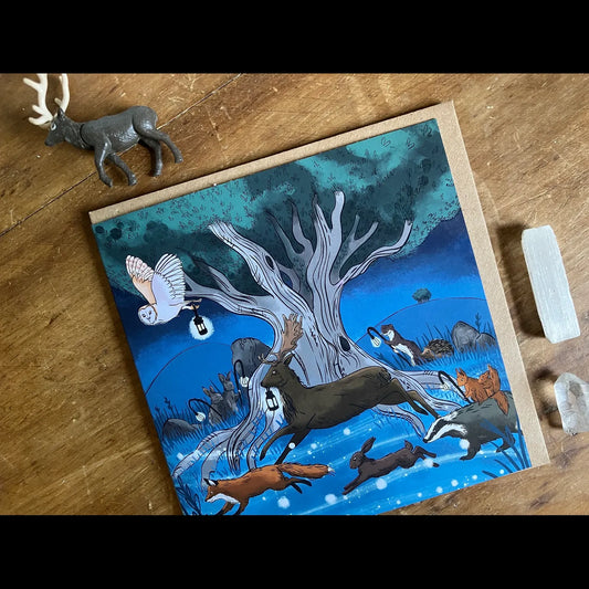 Lantern Parade Greetings Card