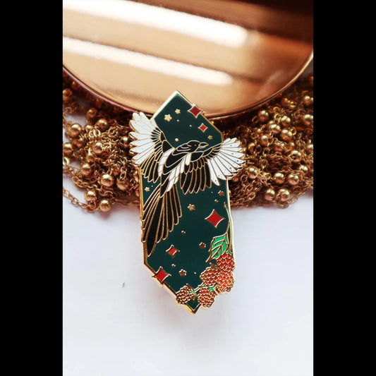 Sacred Beasts Magpie Enamel Pin
