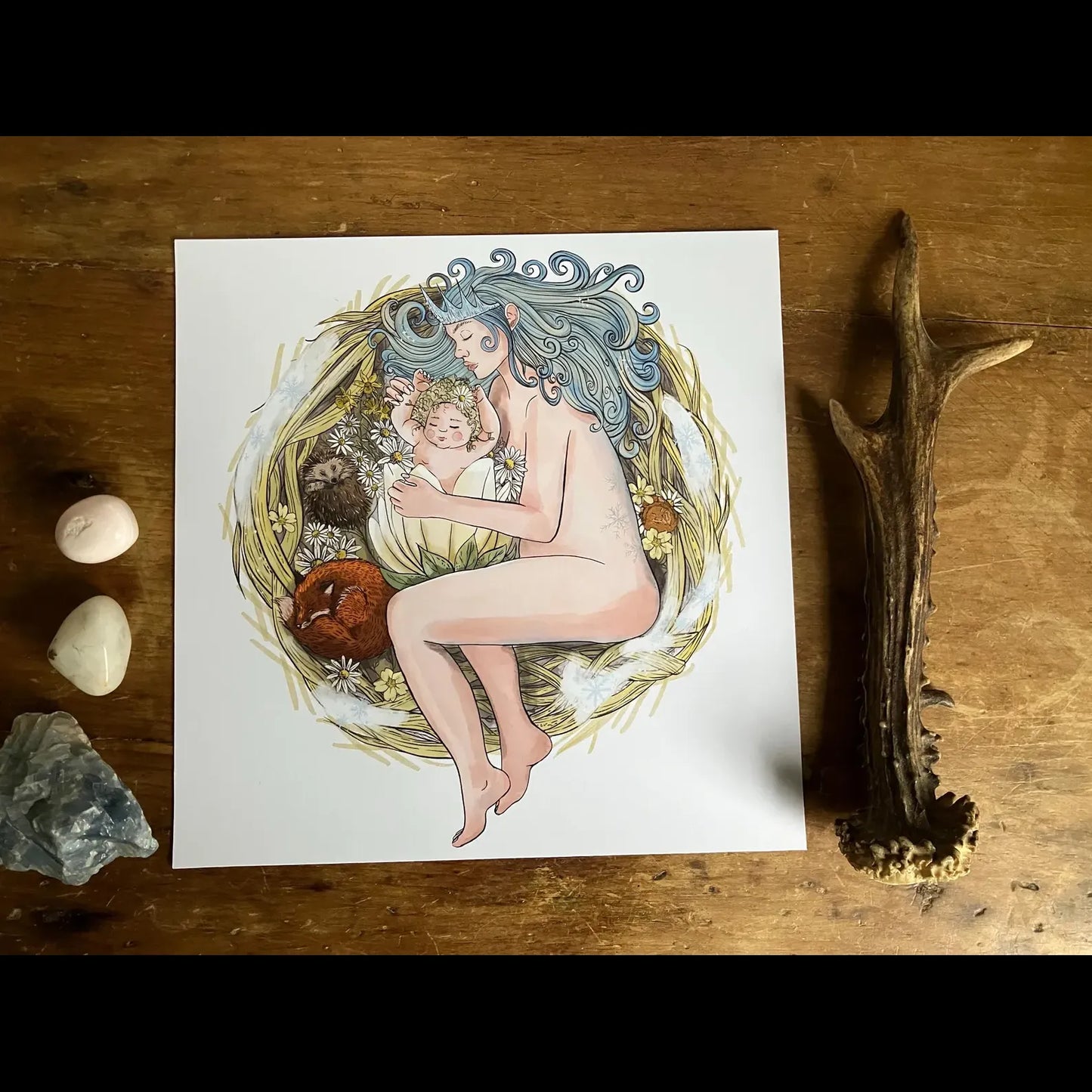 Mother Winter, Daughter Spring Art Print