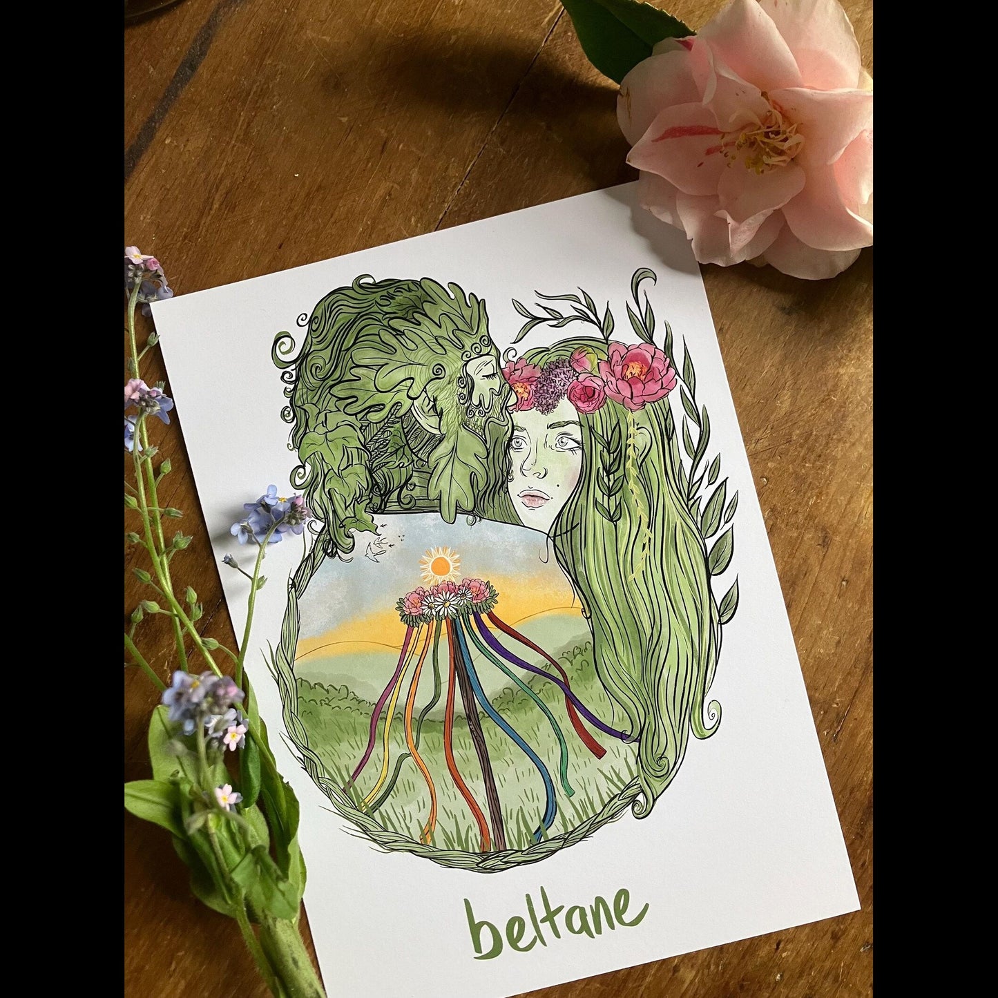 Beltane Altar Card