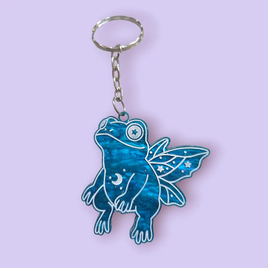 Whimsy Frog Fairy Charm Keyring