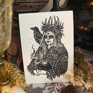 Cailleach Wise Winter Crone - A7 Print