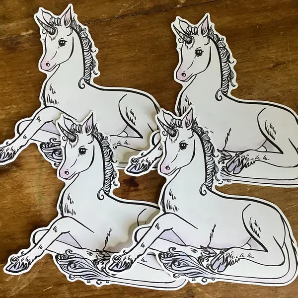 Unicorn Foal vinyl Waterproof Sticker