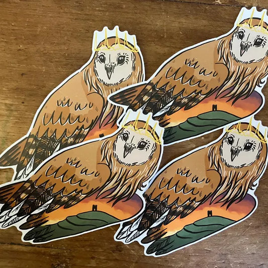 Owl Crown and Tor sticker