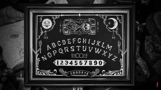 House Party - Ouija Board Art - Original Linocut Print, Hand-Carved, Hand-Printed