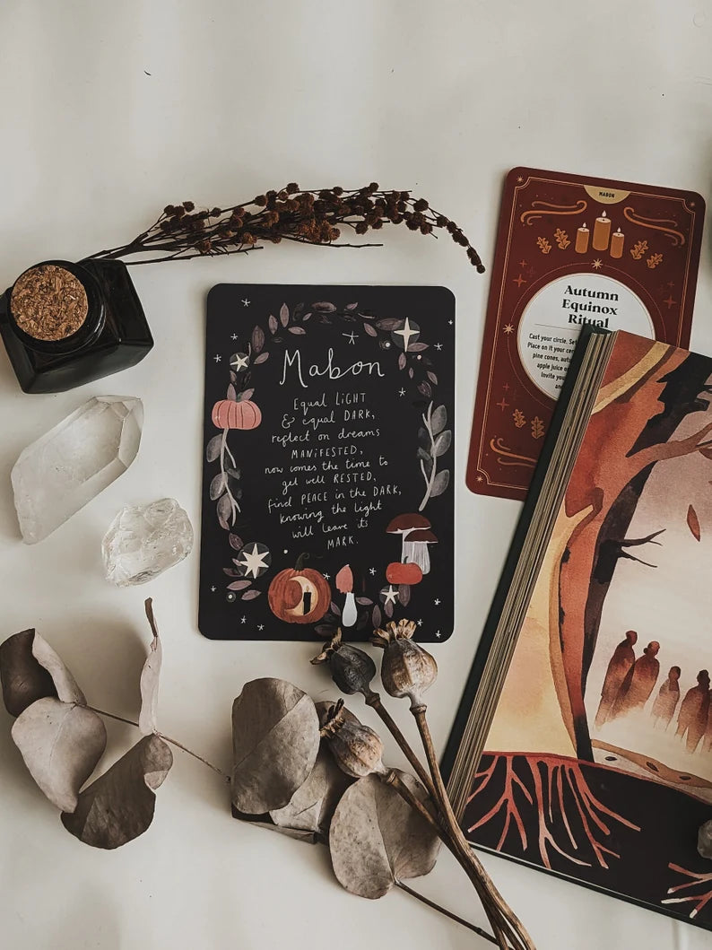 Mabon Autumn Equinox Blessing Art Print Altar Card