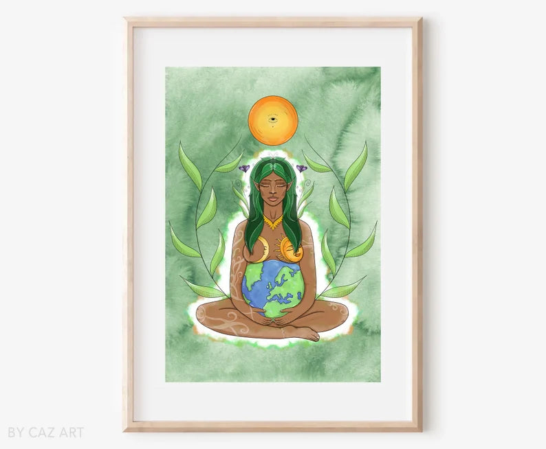 Gaia Mother Earth - A4 Print