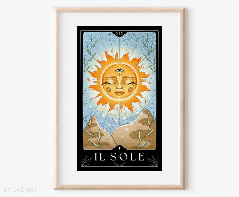 The Sun Tarot Card Art - A4 Print