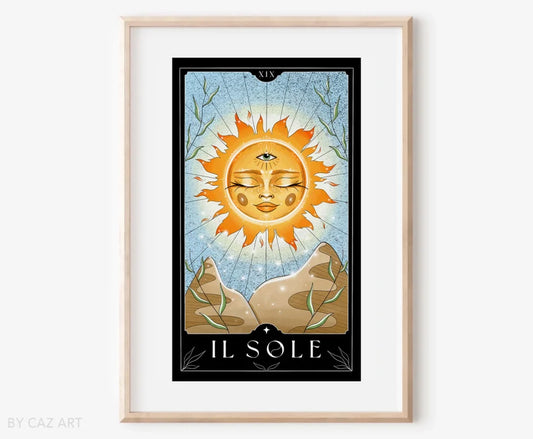 The Sun Tarot Card Art - A4 Print