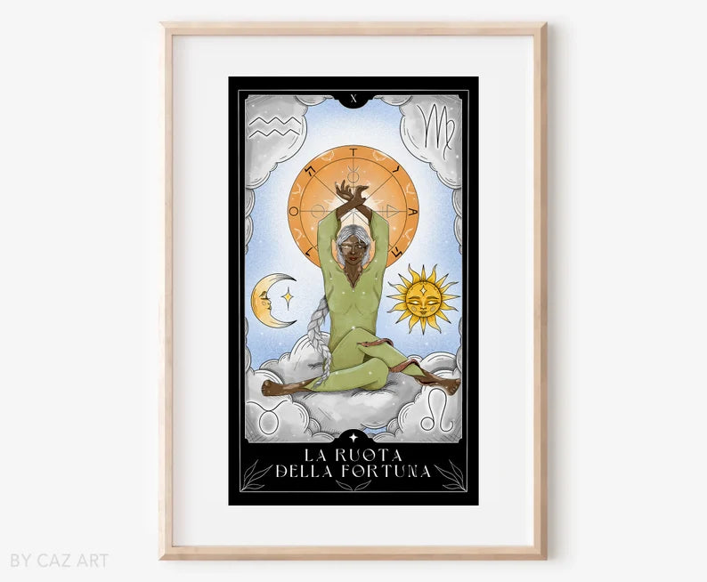 Wheel Of Fortune Tarot Card - A4 Print
