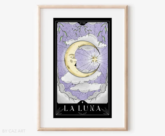 The Moon Tarot Card - A4 Print