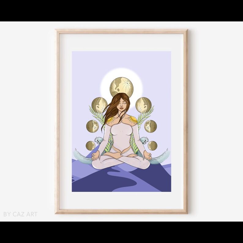 Goddess of the Moon Art - A4 Print