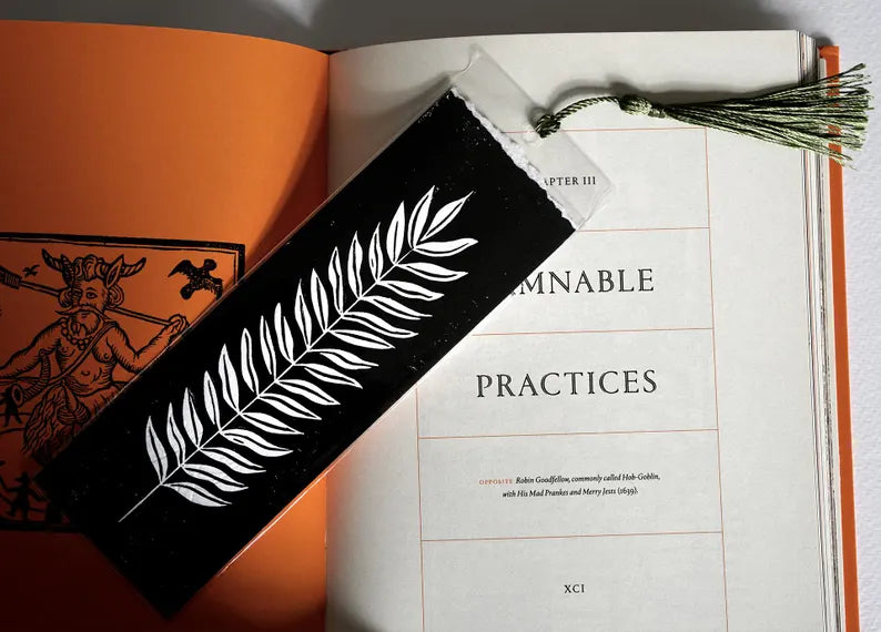 Linocut Bookmarks: Spooky Gothic Book Accessory, 8 Limited Edition Designs