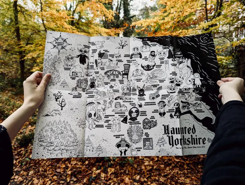 Haunted Yorkshire Map Of Folklore - Ghost Stories & Curious Sites
