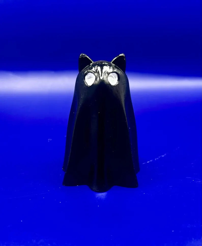 Handmade Cat Ghost Figurine