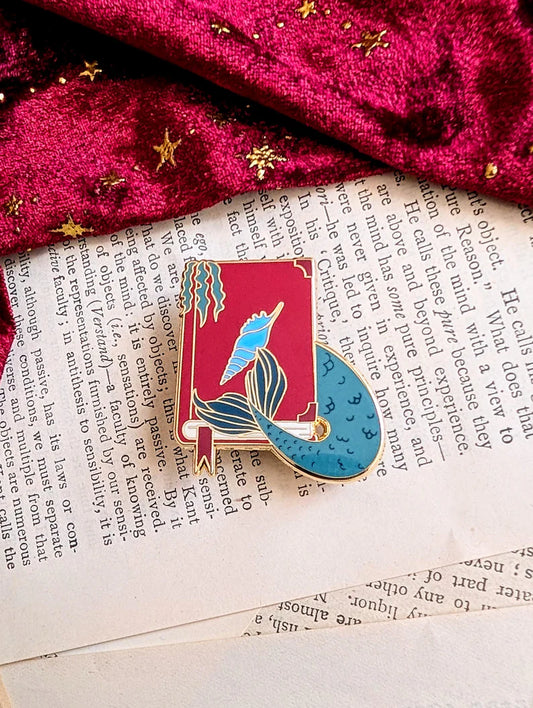 Mermaid Book Enamel Pin