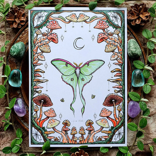 Luna Moth - A5 Art Print