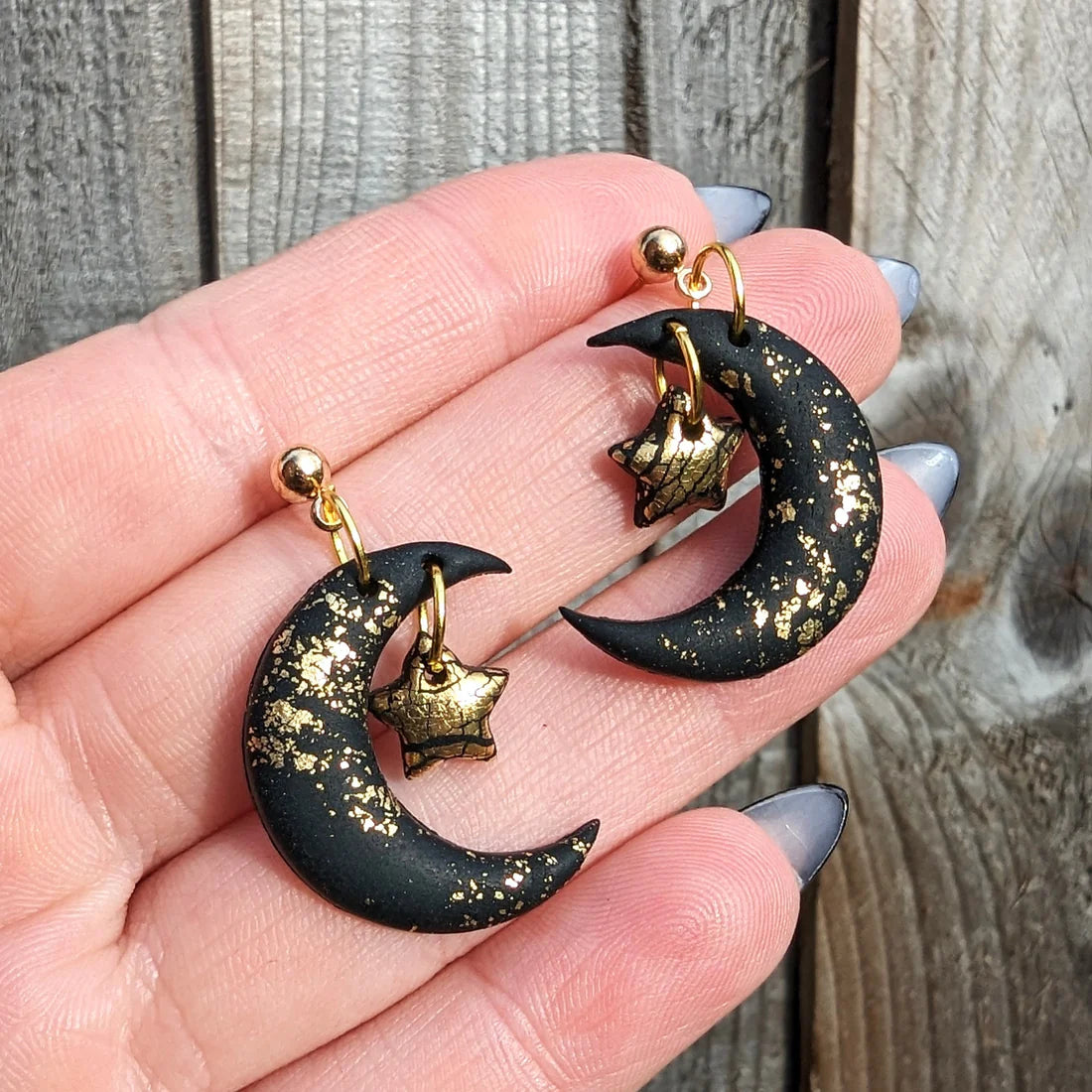 Moon and Star Dangles